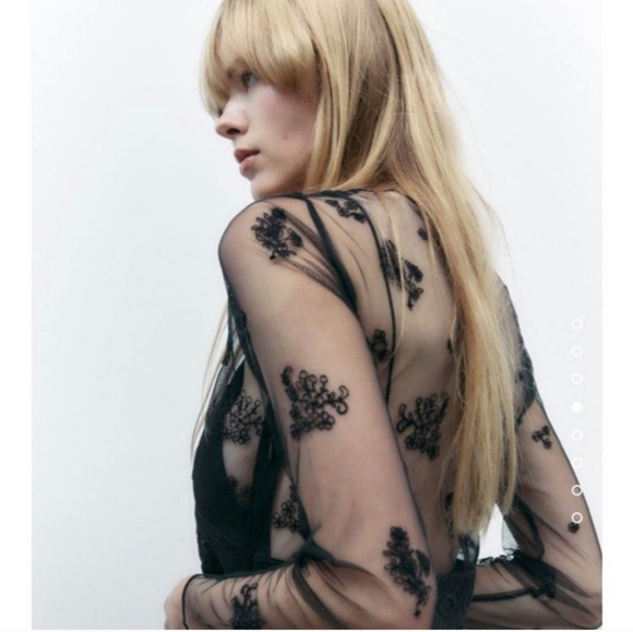 BNWT! Zara Velvet trim dress - Picture 7 of 11